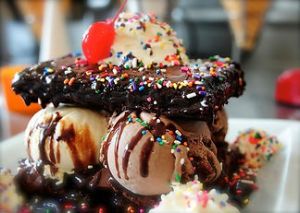 a close up of a piece of cake on a plate