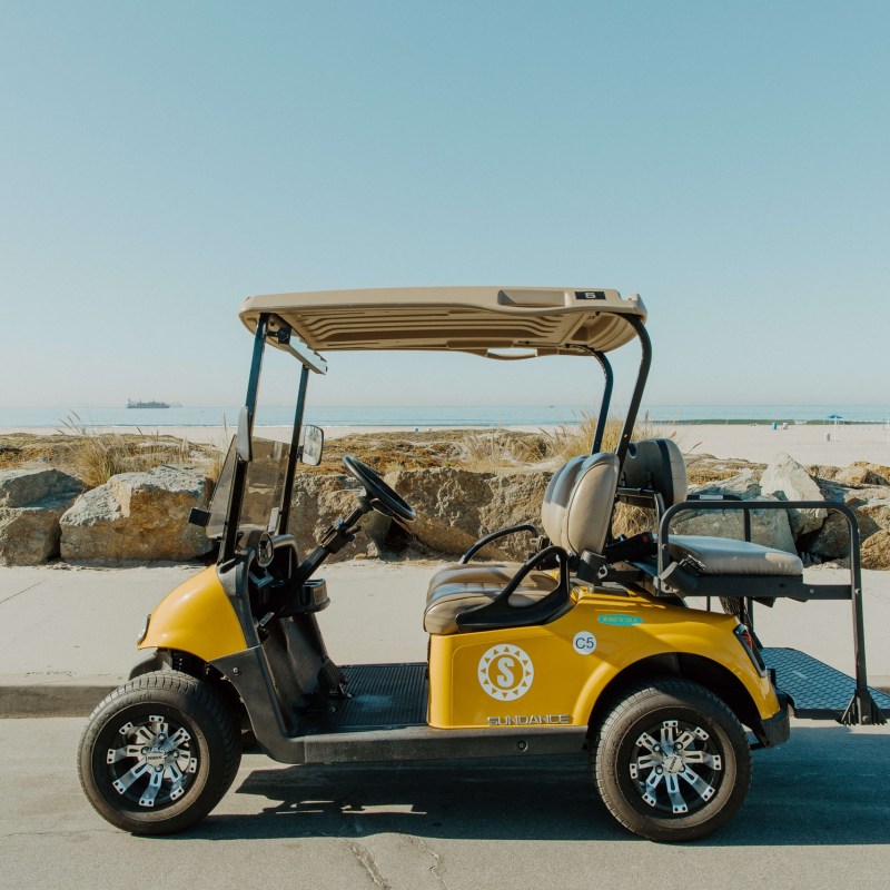 a car parked on a beach