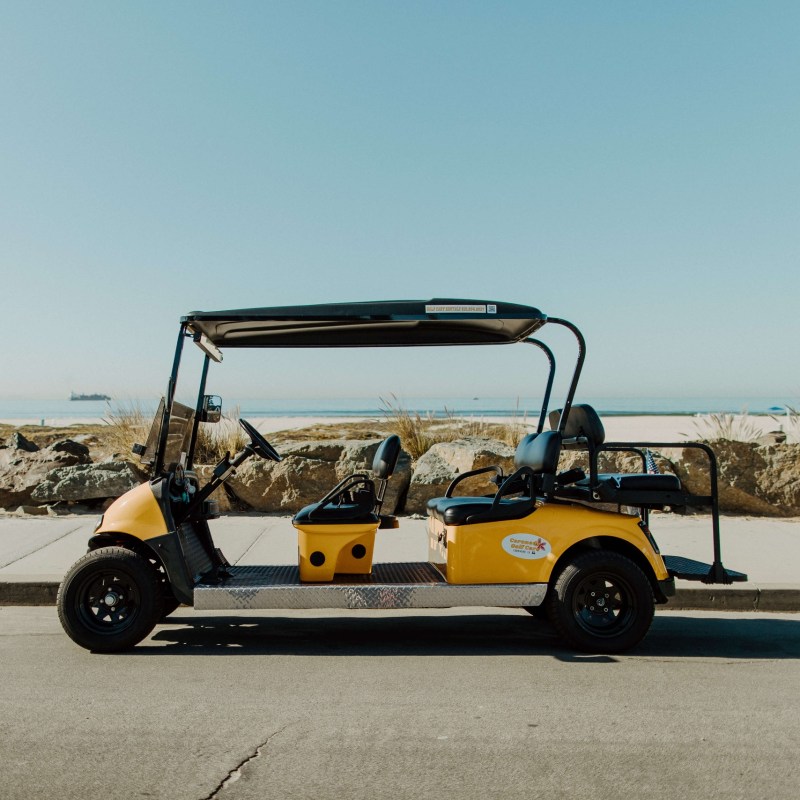a truck is parked on the side of a road