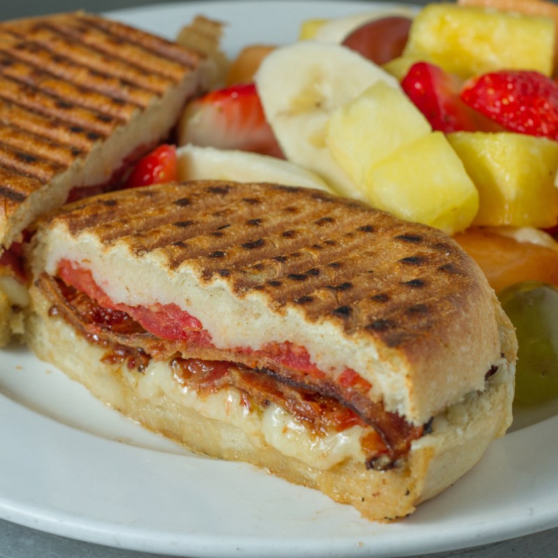 a piece of food on a plate